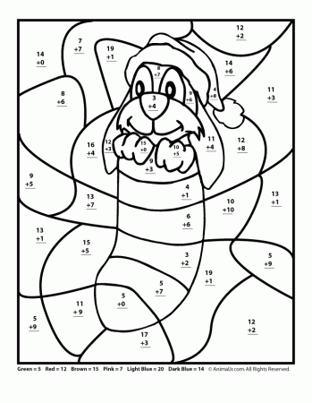 Christmas Coloring Worksheets For First Grade - The Largest and ...
