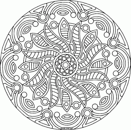 detailed coloring pages for adults - Printable Kids Colouring Pages |  Mandala coloring pages, Detailed coloring pages, Mandala coloring