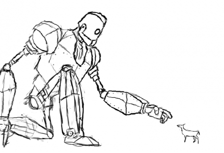 Iron robot coloring pages
