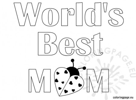 World's Best Mom coloring page – Coloring Page