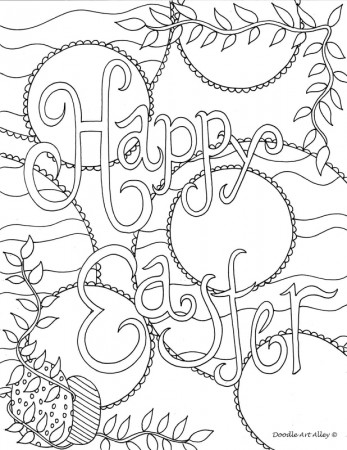 Easter Coloring Pages - DOODLE ART ALLEY