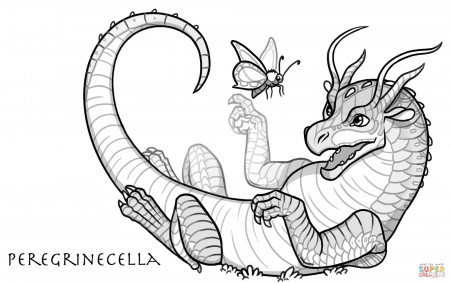 Baby Silkwing Dragon coloring page | Free Printable Coloring Pages