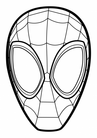 The mask of Spider-Man coloring pages, Spider-Man: Into the Spider-Verse  coloring pages - Colorings.cc