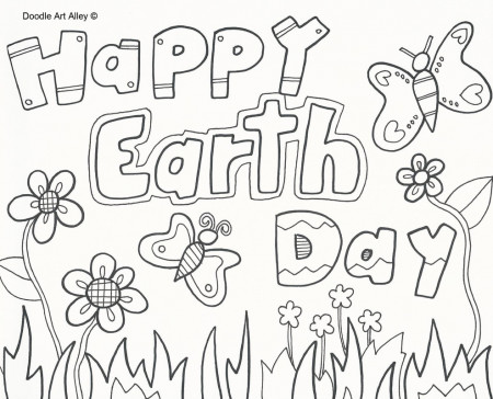 Earth Day Coloring Pages - DOODLE ART ALLEY