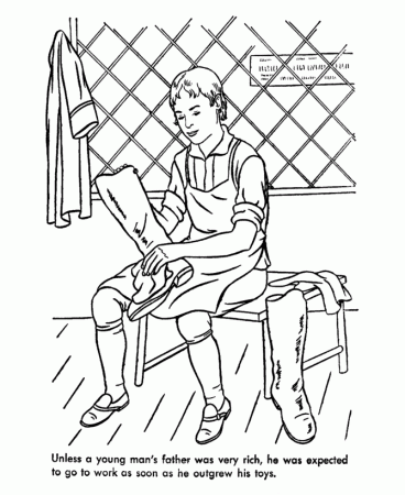 Early Colonial Life Coloring Pages Sketch Coloring Page