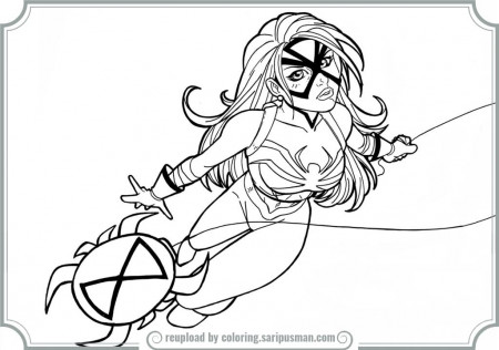 Spider Girl Coloring Pages at GetDrawings.com | Free for ...