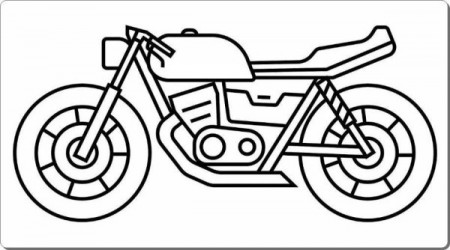 How to draw motorcycle coloring page