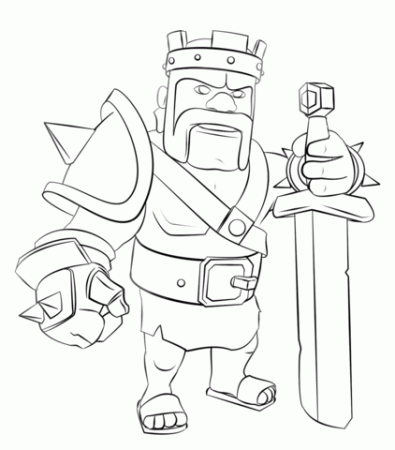 Barbarian King coloring page | Free Printable Coloring Pages