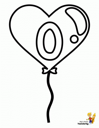 Fun Valentines Easy Coloring Pages Alphabets | Balloons