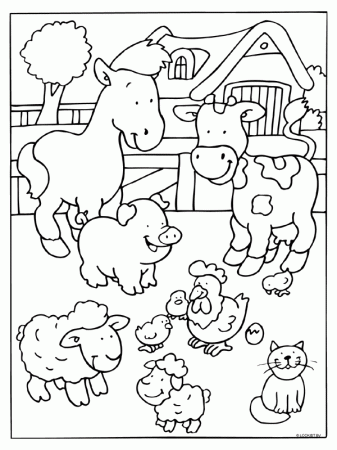 Farm animals colouring worksheets – Tactic Art