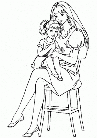 barbie and sisters coloring pages - Clip Art Library