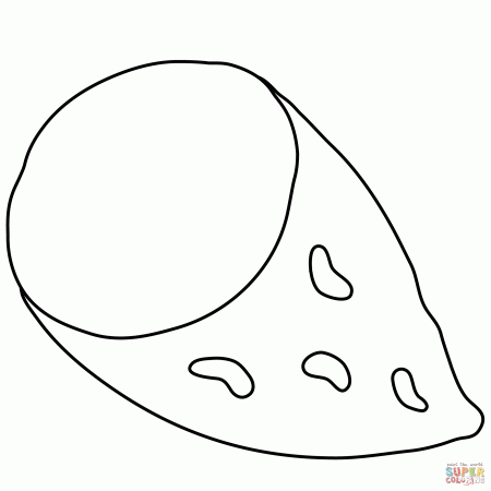 Roasted Sweet Potato Emoji coloring page | Free Printable Coloring Pages