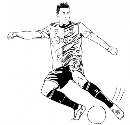 Cristiano Ronaldo 5 Coloring Page - Free Printable Coloring Pages for Kids
