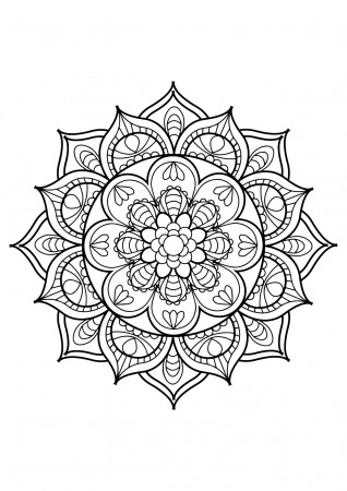 Mandala from free coloring books for adults - 11 - Mandalas Adult Coloring  Pages