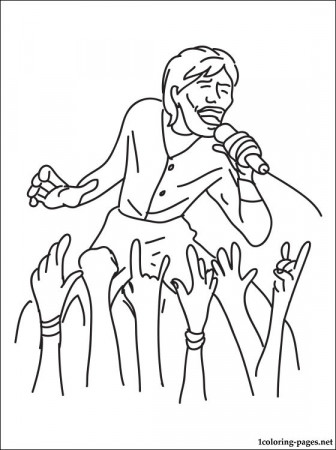 Singer coloring page | Coloring pages