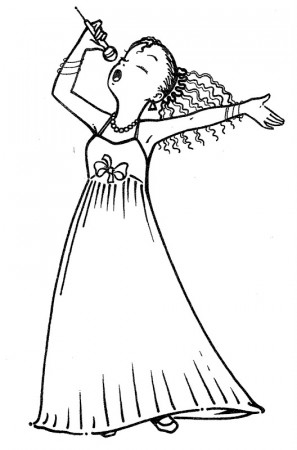 Famous Singer - Free coloring pages | Coloring Pages