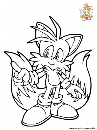 Sonic Tails Miles Prower Coloring Pages Printable