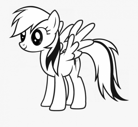 Pony Clipart Colouring Page - Coloring Page Rainbow Dash ...