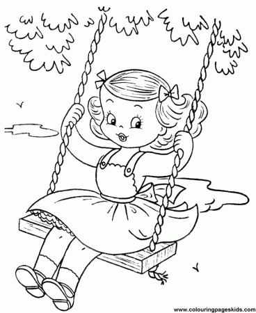 Free printable Summer Coloring Book Sheets - Swinging 28 for kids ...