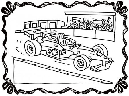 Race Car Track Coloring Pages | Realistic Coloring Pages