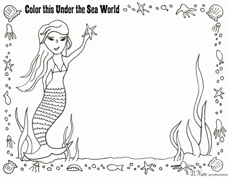 Under The Sea Scene Coloring Pages - Coloring Page