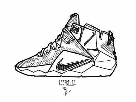 Tennis Shoes Coloring Sheets Shoe Coloring Pages Nike. Kids ...