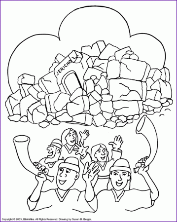 Joshua And The Walls Of Jericho Coloring Page - Iyodd.com