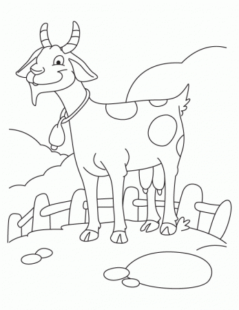 goat coloring page free - Clip Art Library