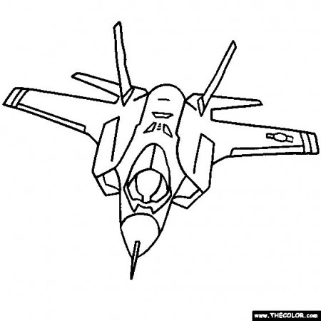 F-35 Lightning II Fighter Jet Online Coloring Page | Airplane coloring pages,  Coloring pages to print, Coloring pages