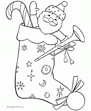 Christmas Stocking Coloring Pages - 002