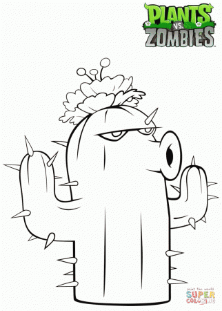 Plants vs. Zombies Cactus coloring page | Free Printable Coloring ...