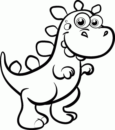 Cute Dinosaurs Coloring Pages for kids #6350 Cute Dinosaurs ...