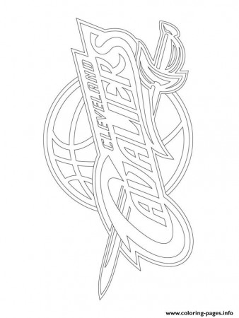 Cleveland Cavaliers Logo Nba Sport Coloring Pages Printable