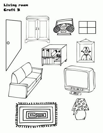 Living room #28 (Buildings and Architecture) – Printable coloring ...