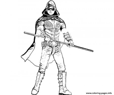 Robin Arkham City Coloring Pages Printable
