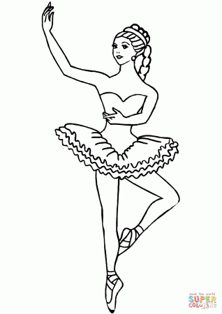 Ballerina coloring page | Free Printable Coloring Pages