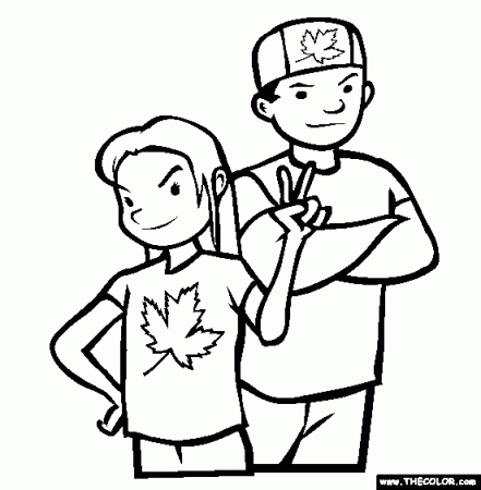 Canada Day Online Coloring Pages