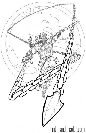 Scorpion mk coloring pages Mortal kombat paintings search result ...