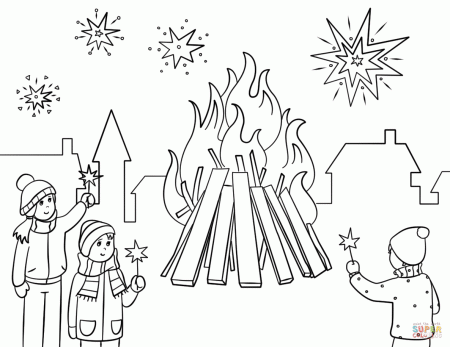 Guy Fawkes Night coloring page | Free Printable Coloring Pages
