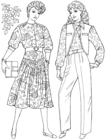 80's Fashion Coloring Pages – Stamping