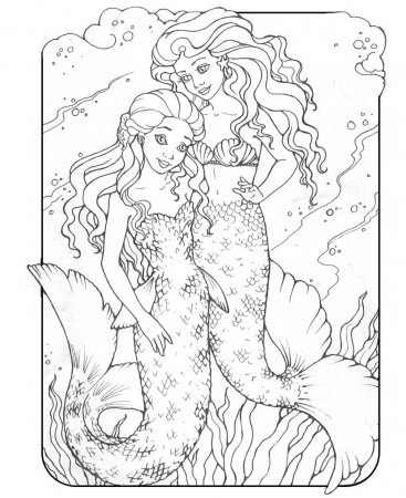 Mermaid Free Coloring Pages For Adults - Novocom.top