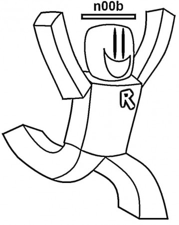 Happy Noob Roblox Coloring Page - Free Printable Coloring Pages for Kids