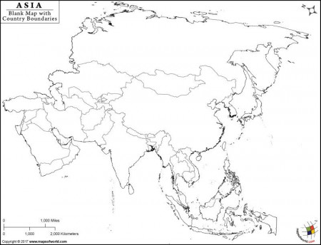 Blank Map of Asia | Asia map, Map, Map outline