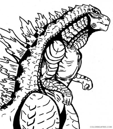 monster coloring pages godzilla Coloring4free - Coloring4Free.com