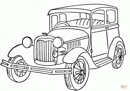 Ford Model A coloring page | Free Printable Coloring Pages