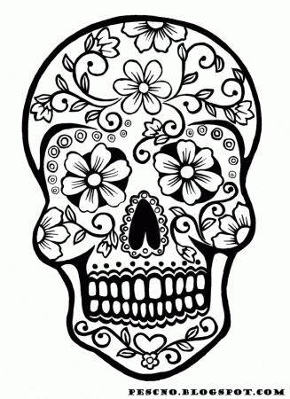 Sugar Skull Coloring Pages Free - bookprintable.xyz