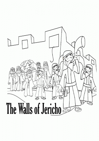 Bible Coloring Pages Walls Of Jericho | Best Coloring Page Site
