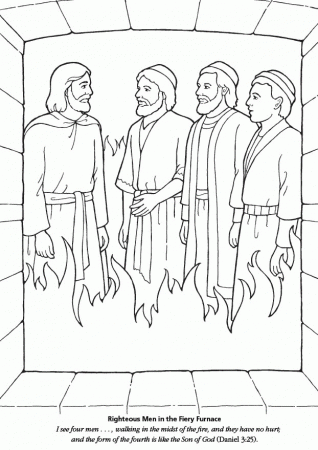 Kindergarten Shadrach Meshach And Abednego Coloring Page