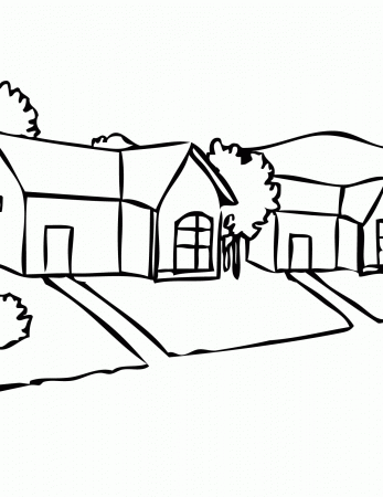 Suburbs Coloring Page - Handipoints
