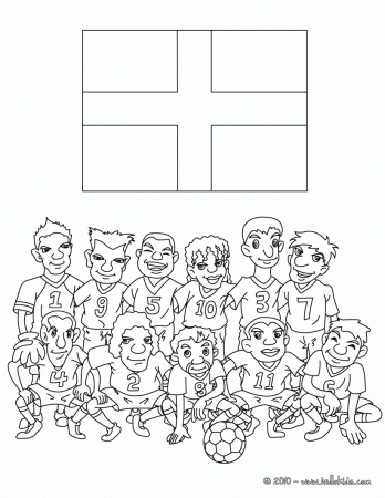 SOCCER TEAMS coloring pages - Team of England